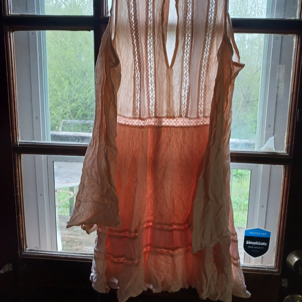 Rue21 Peach and Cream Dress